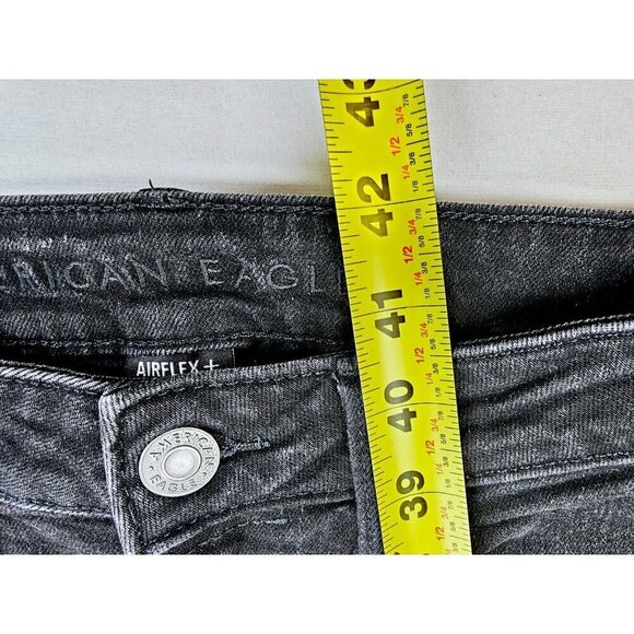 American Eagle Outfitters Airflex+ Size 28X34 Mens Original Straight Black Jeans - Picture 11 of 12